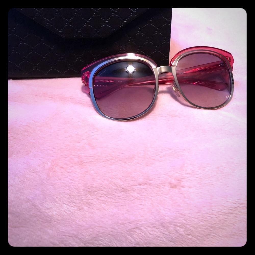Authentic Gucci Pink and Gold Sunglasses
